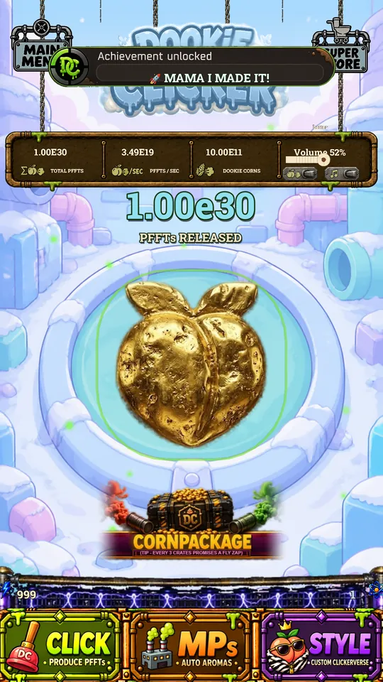 Golden peach in the ice palace
