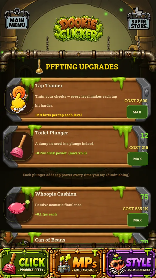 Pffting upgrades store
